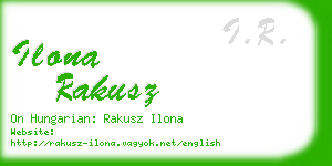 ilona rakusz business card